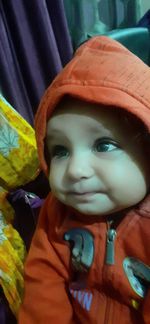 Close-up portrait of cute boy