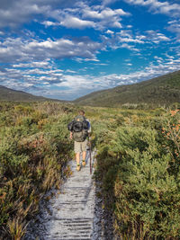 A hiker at wilson promontory national park