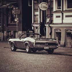 Car on street at night