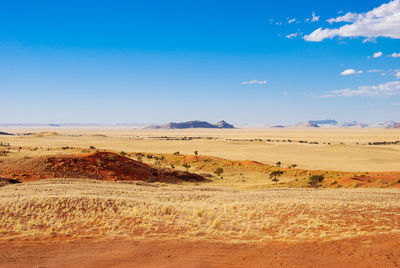 Scenic view of desert against sky