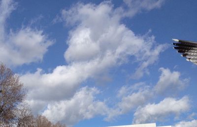 Low angle view of cloudy sky