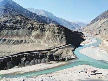 Scenic view of mountain range