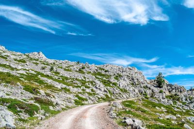 Road amidst landscape against sky