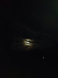 Moon in sky at night