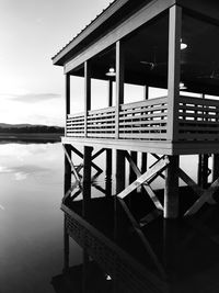 Pier on sea against sky