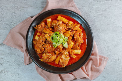 Directly above shot of food in bowl