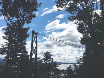 Low angle view of bridge against sky