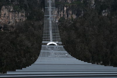 Suspension bridge in the sky park in sochi