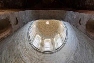 Directly below shot of ceiling of building