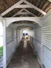 Empty corridor in building