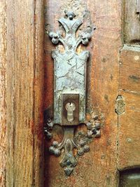 Close-up of weathered door