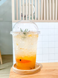Close-up of drink on table