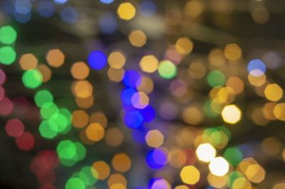 Defocused image of illuminated lights