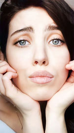 Close-up portrait of a beautiful woman