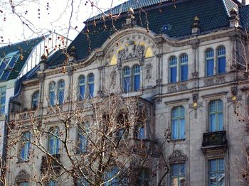 Low angle view of old building against sky