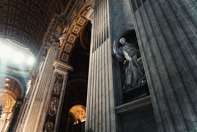 Low angle view of buddha statue