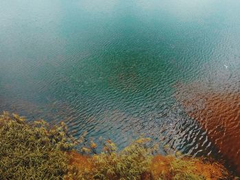 High angle view of sea