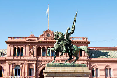 Low angle view of statue in buenos aires