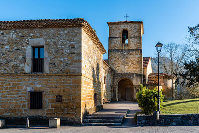 Church and monastry in cangas de onis, asturias, spain