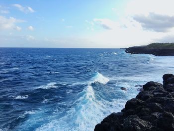 Scenic view of sea against sky