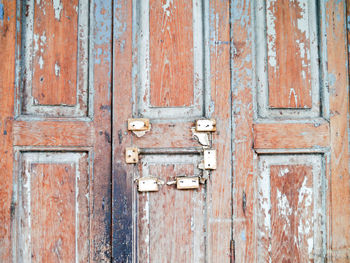 Close-up of closed door