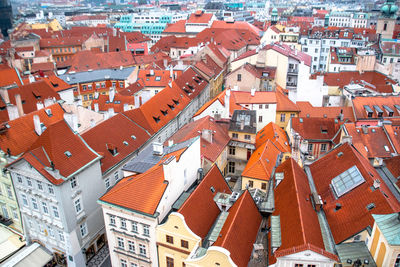 High angle view of townscape