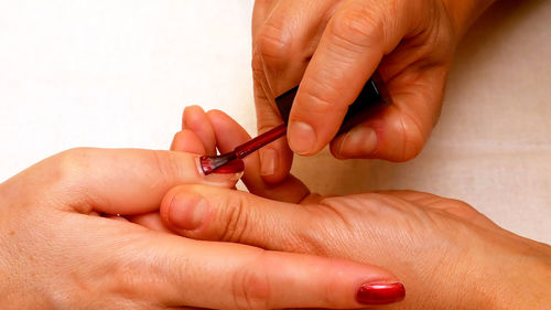 Close-up of hands