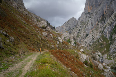 Panoramic view of mountains against sky