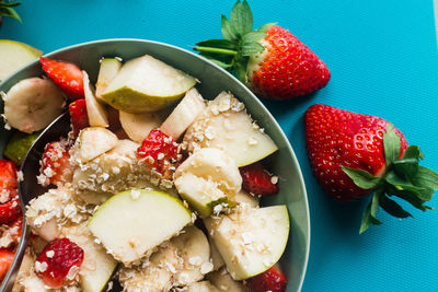 Directly above shot of fruits in bowl