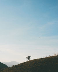 Scenic view of land against sky