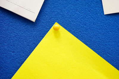 Close-up of yellow paper