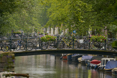 Bridge over river in city