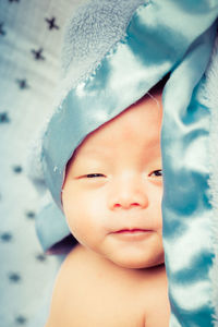 Close-up portrait of cute baby