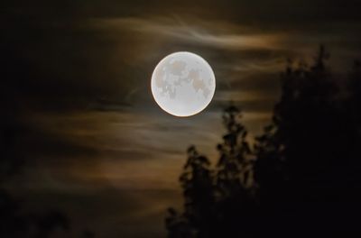 Scenic view of moon against sky at night