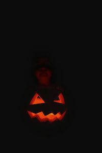 Illuminated light painting at night