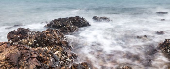 Scenic view of sea waves