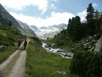 Scenic view of landscape with mountains in background