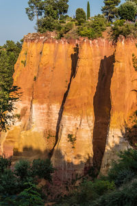 Rock formations on landscape