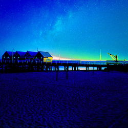 View of built structure against blue sky