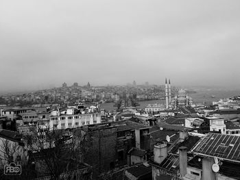 High angle shot of cityscape