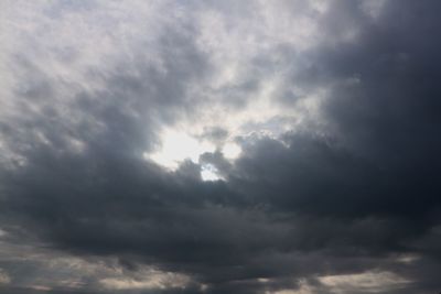 Low angle view of storm clouds in sky