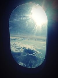 Sun shining through window