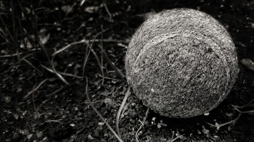 High angle view of ball on field