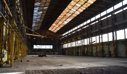 Interior of abandoned building