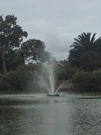 Scenic view of waterfall