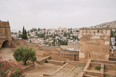 Buildings in city against sky