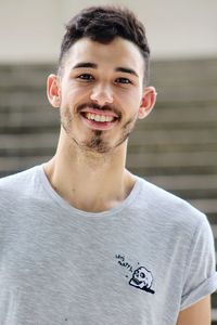 Portrait of young man smiling