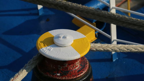 High angle view of sailboat