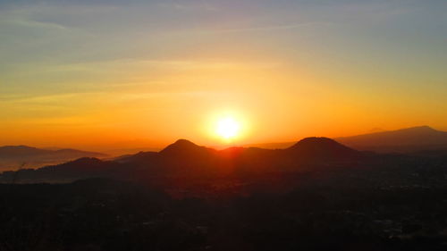 Sunset over mountains