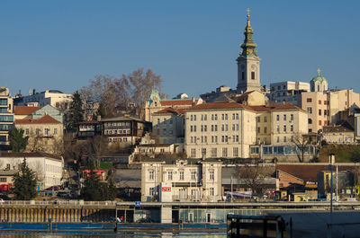 View of the city of belgrade from sava river